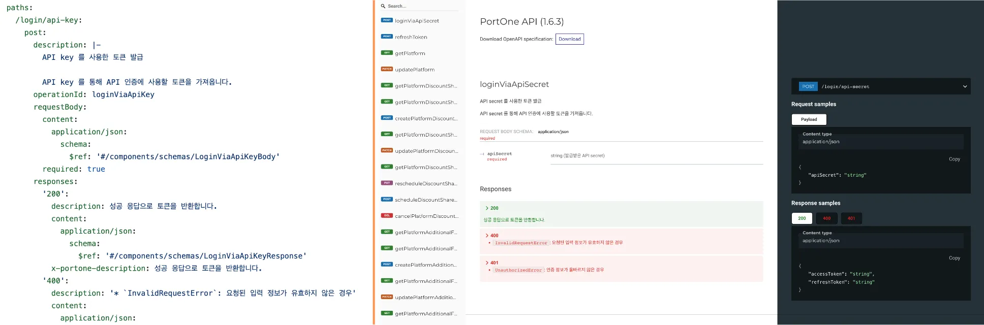 <V2 OpenAPI 문서 & 활용 예시>